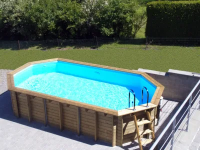 Piscine octogonale en bois hors-sol hauteur 130 cm - GoForPool (2)