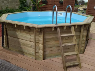 Piscine octogonale ronde - Piscine bois en Belgique