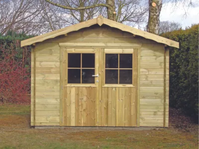 Abris de jardin en bois porte double - Chalet en bois à deux pans - Fabricant belge d'abris de jardin (3)