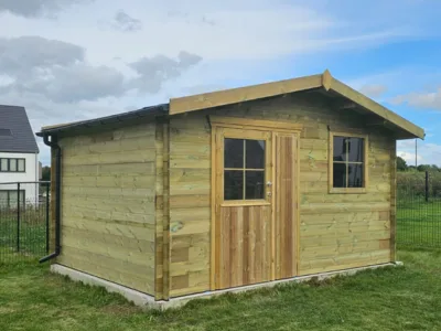 Medis abris de jardin avec porte 1_3-2_3 semi-vitrée + 1 châssis