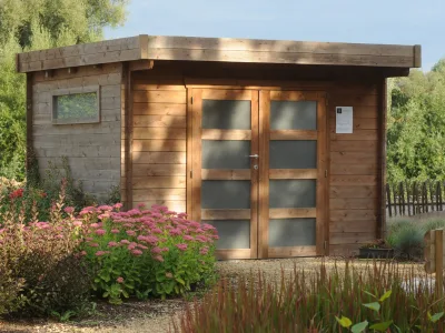 Moderne - Chalet toit plat 12m²