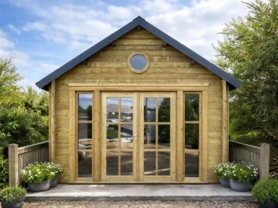 La casita pavillon en bois - Abris 45 mm